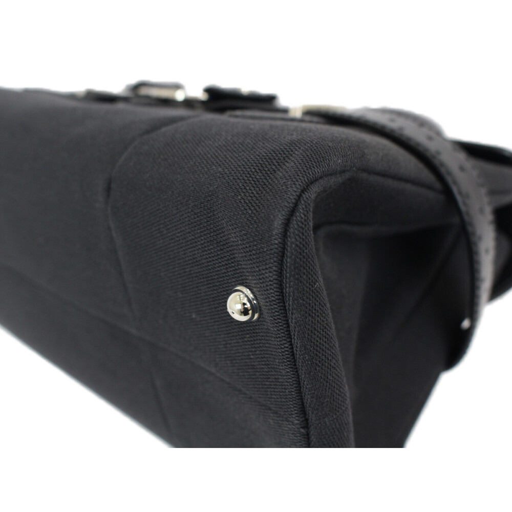Gucci Leather Handbag Double Black Canvas GG - Picture 5 of 7